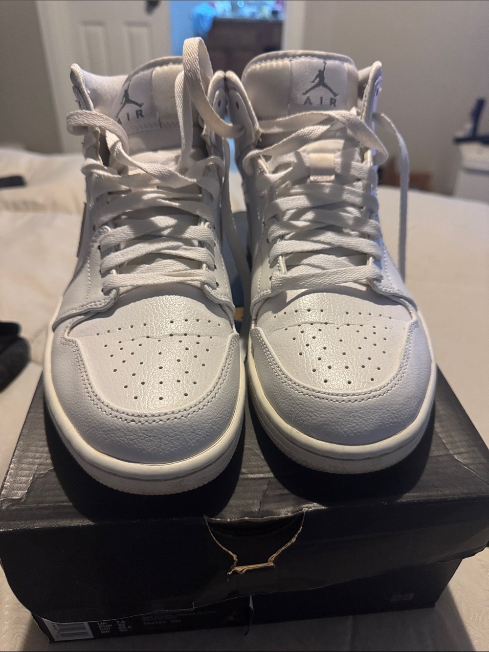 Jordan White Men’s High-Top Sneakers